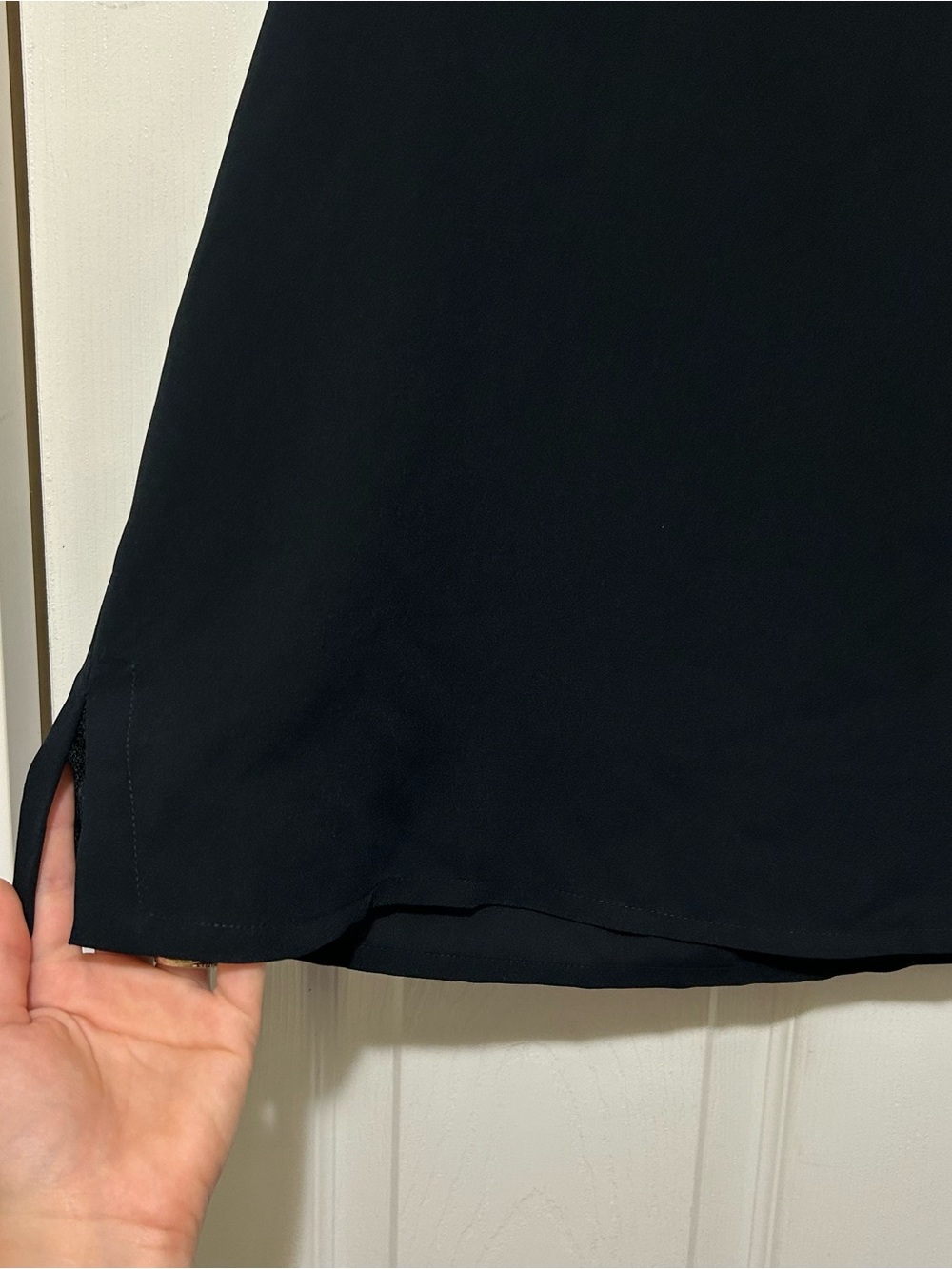 Marina Rinaldi Black Crepe Top Sleeveless Old Money Minimalist Luxury Sz 12 - Picture 3 of 7